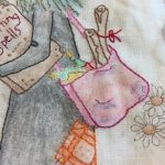 bordado a mano bruja