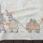 bordado de brujas y pintado tela