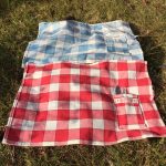 tela cuadrados mantel costura