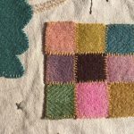 técnica aplicaciones de lana en patchwork