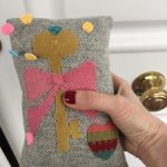Patrón patchwork gratis alfiletero aplicaciones lana