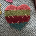 corazón patchwork lana