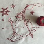 qué número de hilo usar bordar redwork