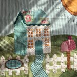 patchwork quilt welcome home shabby