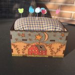 organizador hilos madera caja