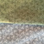 tela verde y tela azul applique