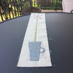 bloque quilt Gossip in the Garden