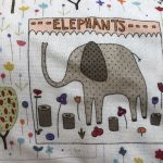 tela patchwork elefante panel