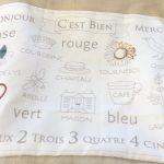 sampler bordado tela impresa French General
