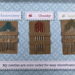 agujas para coser bordar aplicar a mano colores Lori Holt