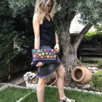 clutch de mano de noche bordado a mano