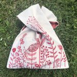 bolso japonés bordado en seda