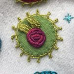 Cómo bordar una rosa a mano