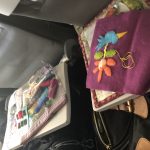 agujas en el avión coser o bordar