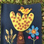 bordado a mano quilt Folk Tails