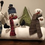 Craft muñecos de nieve patchwork franela blanca