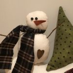 Craft muñecos de nieve patchwork franela blanca