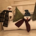 Craft muñecos de nieve patchwork franela blanca