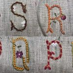 Aprender a bordar letras S y Q con flores