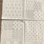 Paneles de tela impresa Sashiko