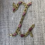 Nuevas letras bordadas E, Z y V con mariposa